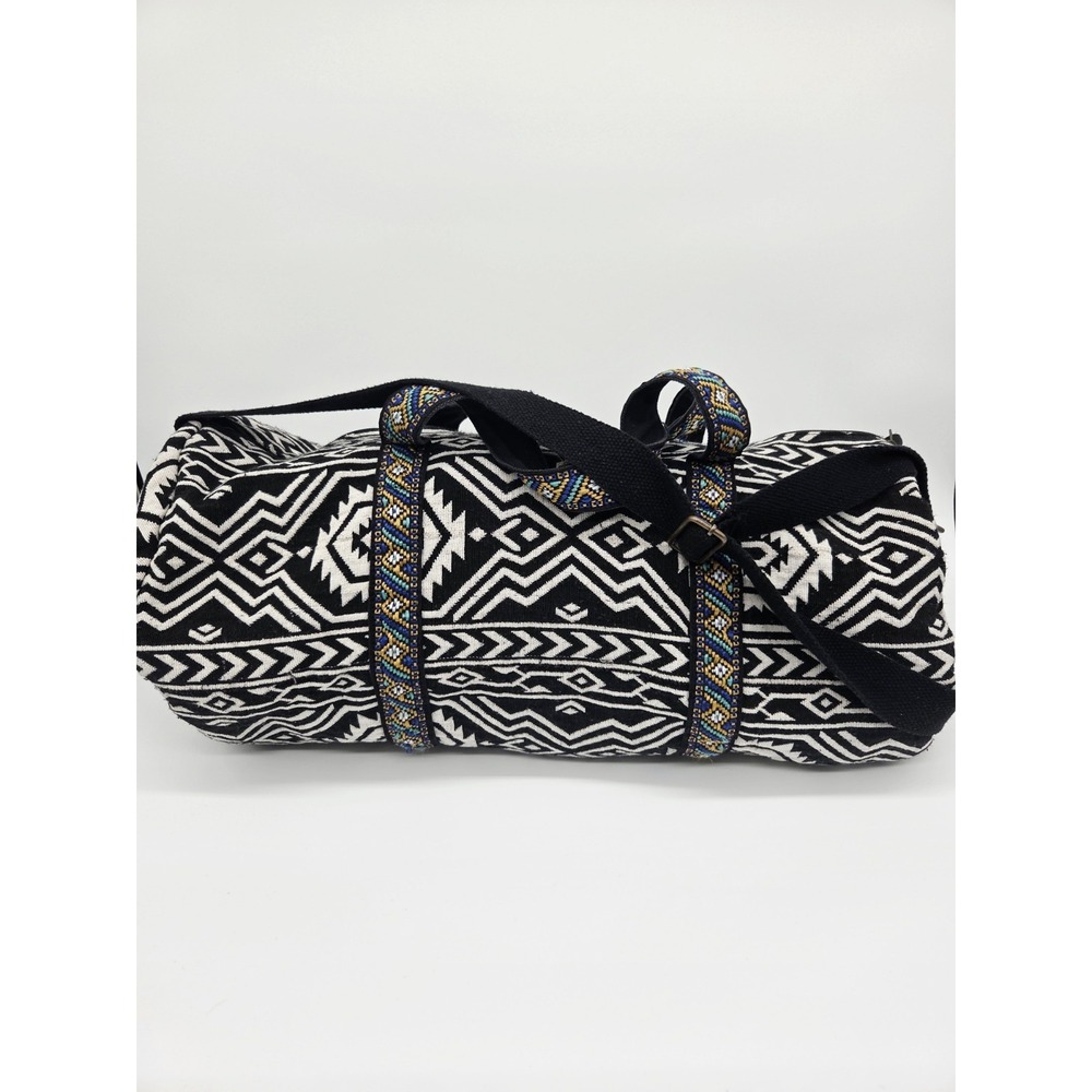 Stephanie‎ Nichole Boho Tribal Weekender Bag Large Canvas Overnight Tote Duffel